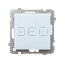 SONATA TOUCH Łącznik dotykowy żaluzjowy z podświetleniem BIAŁE SZKŁO ŁPD-7RS/m/31