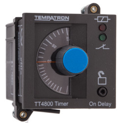 Timer Relay Szyna DIN, montaż panelowy 230V ac DPDT 2-stykowy Tempatron DPDT 6 s → 6h TT4801 jednofunkcyjny