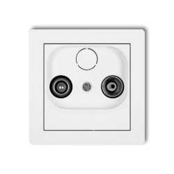 DECO Gniazdo antenowe RTV końcowe 2dB biały DG2K