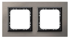 IMPRESJA Ramka podwójna szczotkowana satyna R-2YAC/63/25