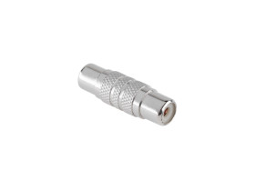 Złącze adapter 1xRCA gniazdo - 1xRCA gniazdo (lunetka) metal