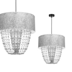 Lampa wisząca ALMERIA SILVER/BLACK 1xE27 MLP6437 Milagro