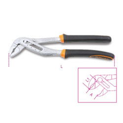 Szczypce do rur Szczypce do pomp wodnych BETA długość szczęk: 39mm długość całkowita: 250 mm PVC
