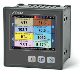 Wielokanałowy rejestrator danych AR207/8/S1/P/P/P/P/IP65