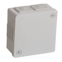Puszka instalacyjna natynkowa z dławikami gumowymi wkręty 86x86x40mm hermetyczna IP55 biała ViPlast