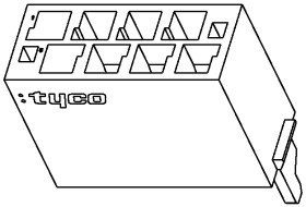 Obudowa złącza 8-pinowe 2-rzędowe raster: 1.27mm TE Connectivity Żeński Micro-MaTch Złącze zagniatane zatrzaskowe