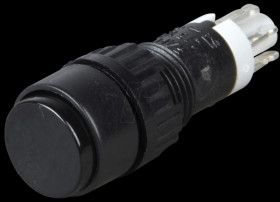 1.15.106.301/0104 Button, 24 V, 0.5 A, 1 NC/1 NO, Ø 9.1 mm, black
