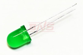 L-793GD dioda LED 8mm zielona , jasność 30-60mcd