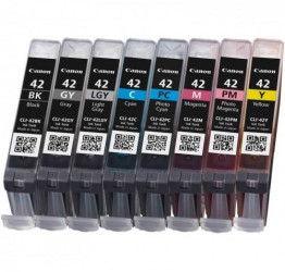 Canon atrament CLI-42 tusz oryginalny Combi-Pack Czarny, Cyjan, Magenta, Żółty, Foto cyjan, Foto magenta, Szary, Jasny s