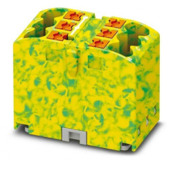 Blok rozdzielczy PTFIX 6X2,5 GNYE, żółto-zielone złącze przemysłowe - 6 punktów przyłączeniowych o przekroju 2,5mm2 /10szt./