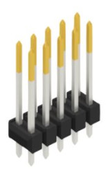 Pin header, 10 pole, pitch 2.54 mm, straight, black, 10055462