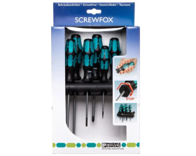 Zestaw wkrętaków, szczelinowych/krzyżowych-pozidriv, 6-częściowy, z uchwytem SF-SL/PZ SET 1212542