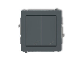 DECO Wyłącznik schodowy podwójny grafitowy mat 28DWP-33 KARLIK