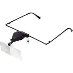 Toolcraft TO-5137812 Magnifier Glasses 1.5x-3.5x LED 3 Lenses Clear