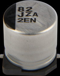 EEHZA1J820P Polymer hybrid SMD electrolytic capacitor, 82 µF, 63 V, 10.0x10.