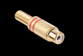 RCA Chinch Female Socket For Cable, Red Strips