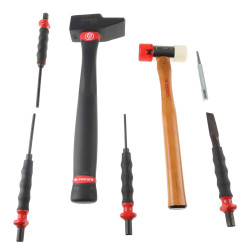 Zestaw narzędzi Facom Konserwacja Dłuto, Młotek, Punktak