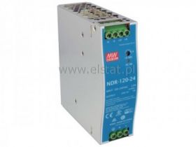 Zasilacz impuslowy, szyna DIN ( 24V 5A ) NDR12024