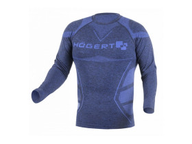 OSTE bezszwowa koszulka termiczna kolor niebieski M-L HT5K390-M-L HOEGERT