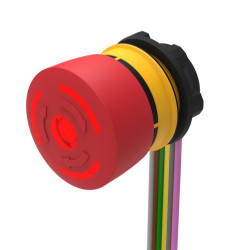 E-Stop Pushbutton,2NC,BiCol LED red/gr