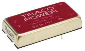 Przetwornica DC-DC, 15W, Uwe 18 → 36 V DC, Uwy 5V dc, Iwy 3A, TRACOPOWER