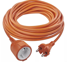 Przedłużacz ogrodowy 1-gniazdo 15m 2x1mm2 pomarańczowy