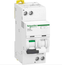 Wyłącznik różnicowoprądowy z członem nadprądowym RCBO, 1-biegunowy, 6A, 30mA, na szynę DIN, Schneider Electric, A9