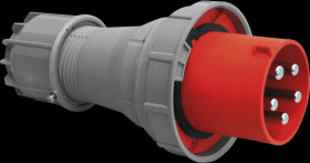 035-6 CEE plug, 5-pin, 400 V, 63 A, red