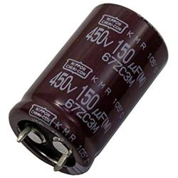 KONDENSATOR 150UF 450V Ø25x32mm 10% SNAP-IN NIPPON ELEKTROLITYCZNY