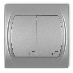 LOGO Łącznik podwójny schodowy srebrny metalik 7LWP-33