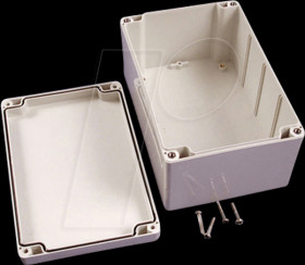 1554TGY Plastic housing, series 1554, 180 x 120 x 90 mm, gray