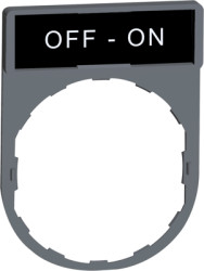 Label holder, printed with “OFF-ON”, for Harmony XB4/XB5, ZBY2367C0