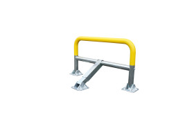 Słupek ochronny z pamięcią kształtu do Parking, Ściana Szary, żółty długość 880mm RS PRO Stal ocynkowana