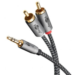 Kabel przejściowy audio AUX, jack 3,5 mm na wtyczkę stereo RCA 65288 /2m/