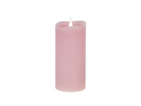 Świeca woskowa LED średnia rustic pink