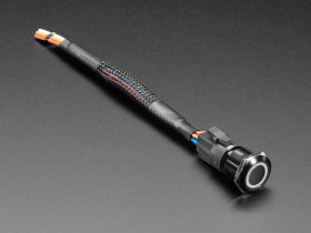 Adafruit ChromaTek 19mm Rugged Latching Metal Pushbutton with NeoPixel