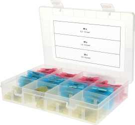 KS Tools 970.0790 Zestaw złączy zaciskanych 0.50 mm² 6 mm² czerwony, niebieski, żółty 200 części