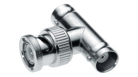 Adapter, przejściówka wtyk BNC / 2x BNC gniazdo