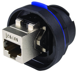 Łącznik RJ RJ45 żeńskie Cat6a Ekranowane porty: Złącze RJ45 CAT.6A IP68 AXINDUS