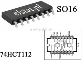 74 HCT112 2 przerzutniki typu JK; SMD SO16