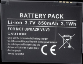 850 mAh, Li-Ion for MOTOROLA RAZR V8