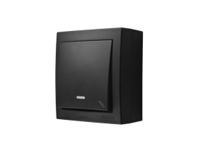 SIMON AQUACLICK Wyłącznik schodowy z podświetleniem zaciski śrubowe IP44 czarny ACW6L/49 KONTAKT SIMON