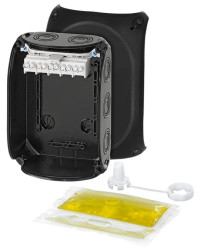 Puszka do wypełniania masą uszczelniającą do 6mm2 180x130x77mm czarna WP 1006 G 62000107