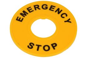 Tabliczka ostrzegawcza; T14-2260; żółty; plastik; fi 22/60mm; panelowe 22mm; Onpow; RoHS