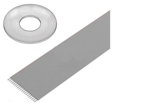 3625/20 (100FT) Przewód: wstążkowy 1mm linka Cu nieekranowany PVC szary 30,5m