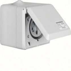 System połączeniowy Gniazdo CEE n/t 16 A z pokrywą 5-biegunowe jasnoszary 558001