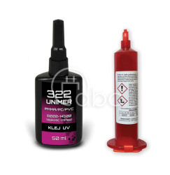 Klej UV do tworzyw bardzo gęsty 8000-14500 cPs Unimer 322