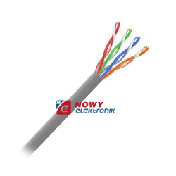 Przewód LAN UTP-5E Drut CU miedź MAXCABLE