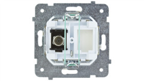 Karo Gniazdo Antenowe Pojedyncze Typu F Ecru Perłowy Gpa-1Sf/M/42