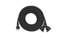 Przedłużacz 2 Gniazda 20M 3× 15Mm Guma P0603